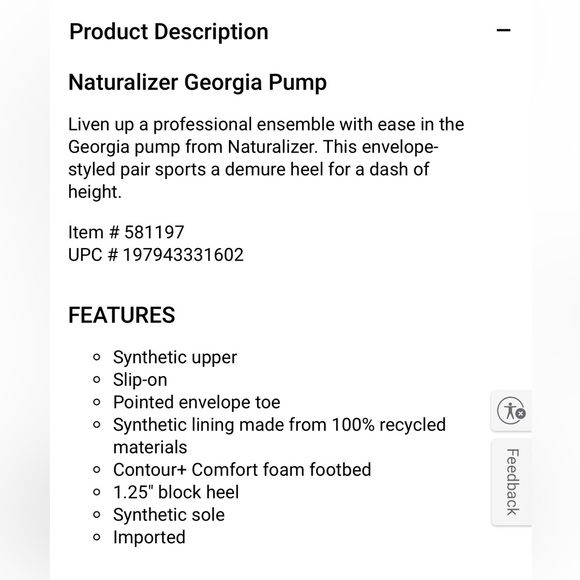 🛑LAST CHANCE🛑 Black Naturalizer Georgia Pump Heel - Picture 12 of 12